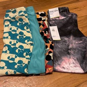 Leggings - new - 3 Luluroe and 1 old navy - Girls Size L /XL